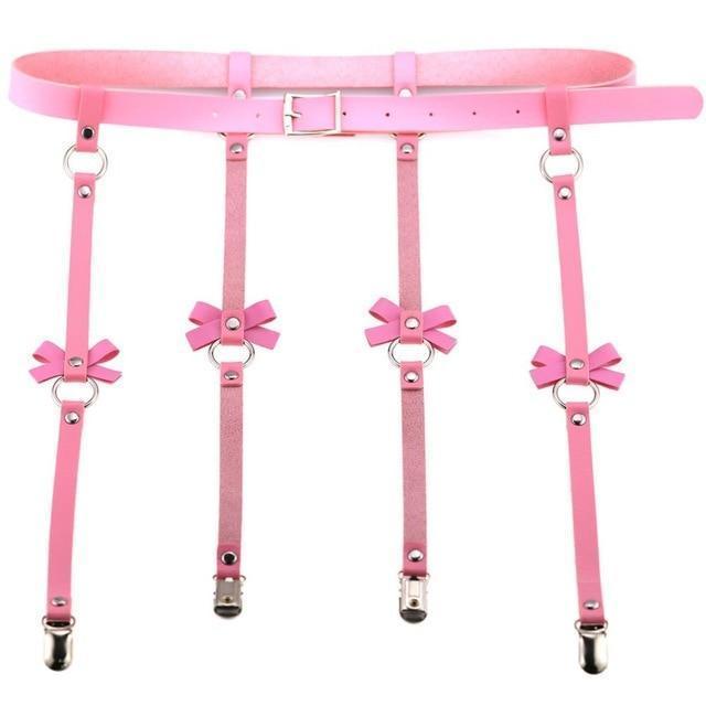 Vegan Leather Waist Belt Lingerie Women