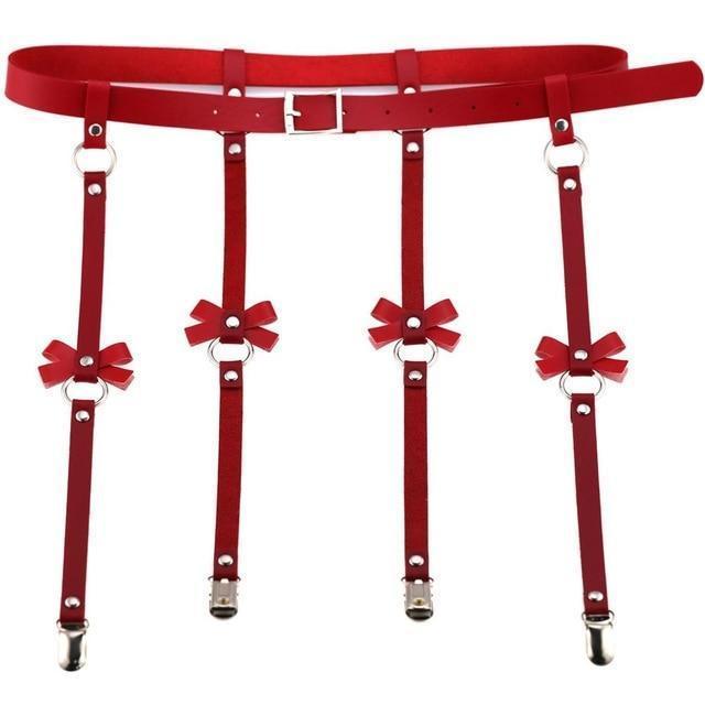 Vegan Leather Waist Belt Lingerie Women