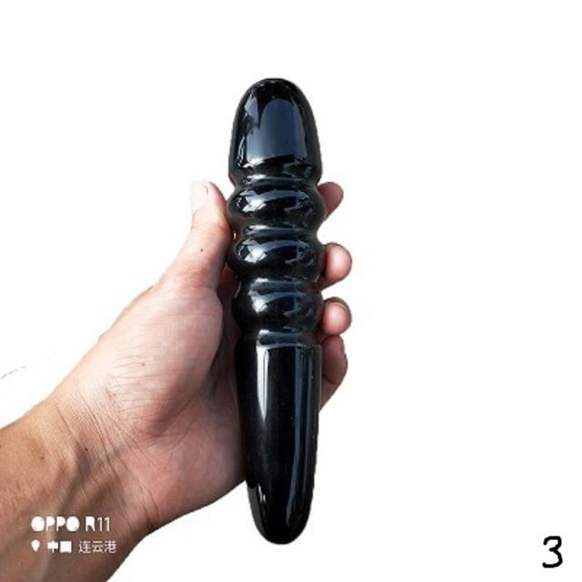 Natural Black Obsidian Massage Wand Dildo Sex Toys Women