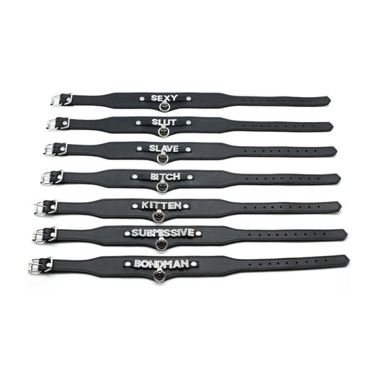 Bdsm Black Leather Adjustable Collar Submissive Sexy Kitten Fetish