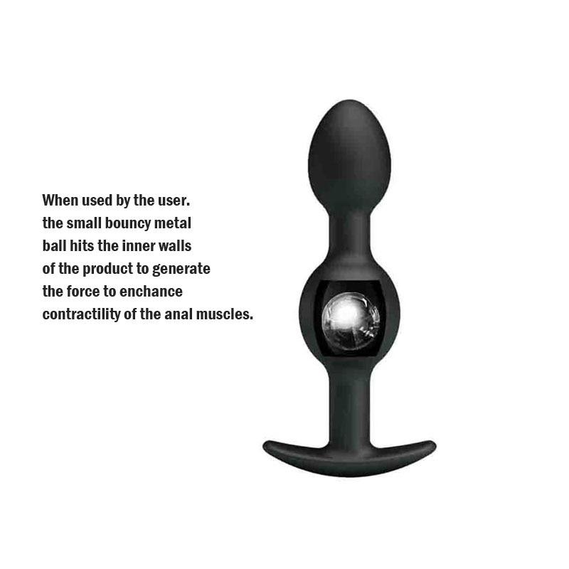Black Kegel Balls Butt Plug Vibrator Anal Beads Bdsm Training