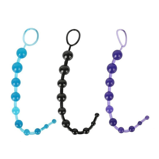 Flexible 31Cm Colourful Anal Beads String Butt Plug