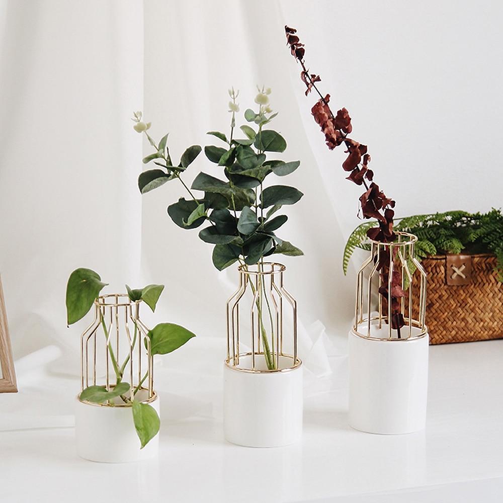 Nordic Iron Ceramic Vase Decor