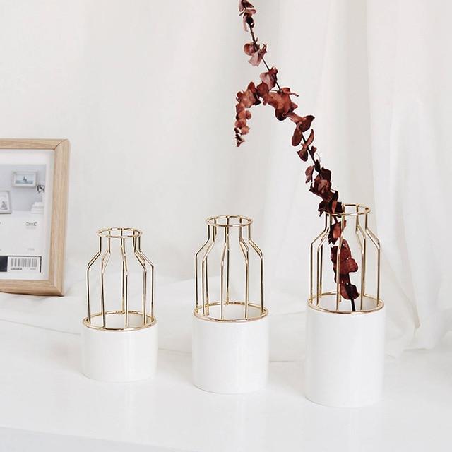 Nordic Iron Ceramic Vase Decor