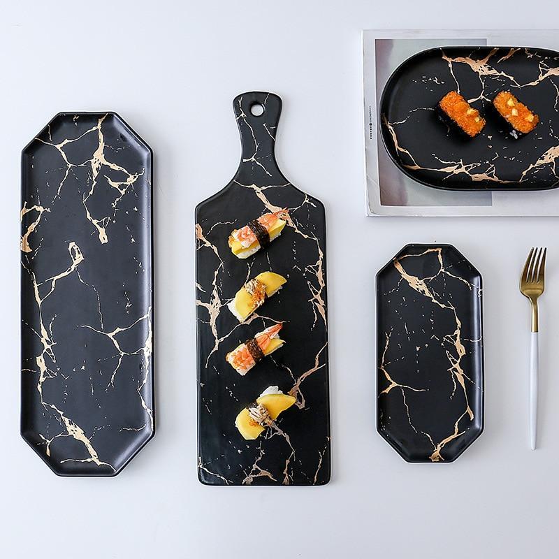 Sophisticated Marble Serving Tray Tableware Decor