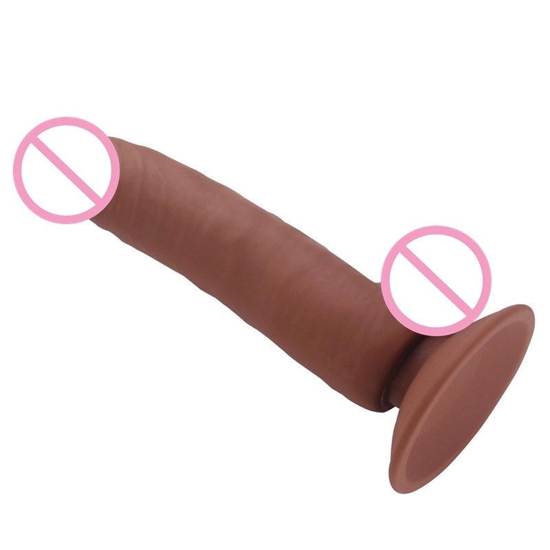 20Cm Silicone Dong Realistic Penis Dildo Suction Cup Masturbation