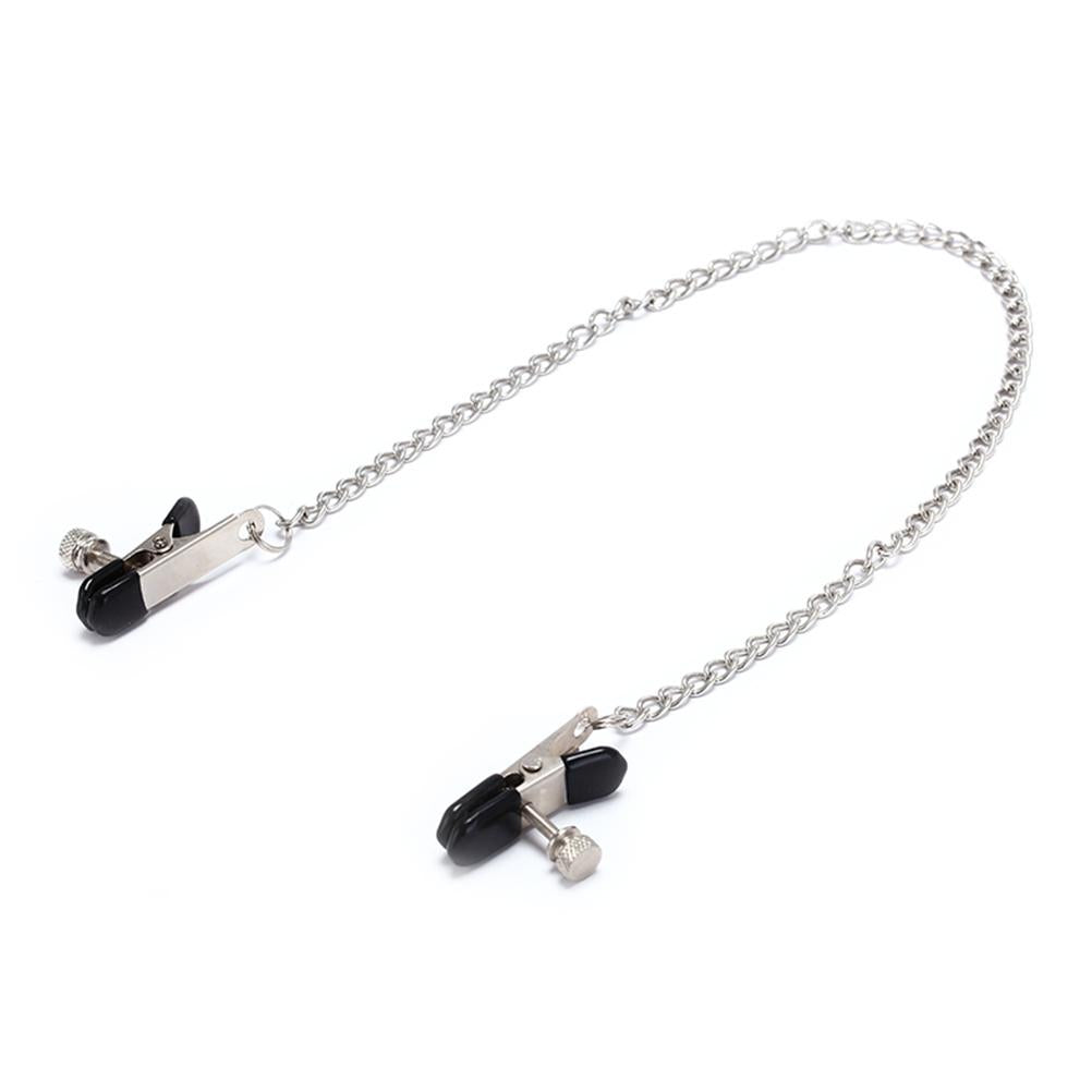 Stainless Steel Metal Chain Nipple Clamps Bdsm Bondage Restraints Kink