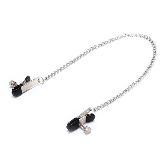 Stainless Steel Metal Chain Nipple Clamps Bdsm Bondage Restraints Kink