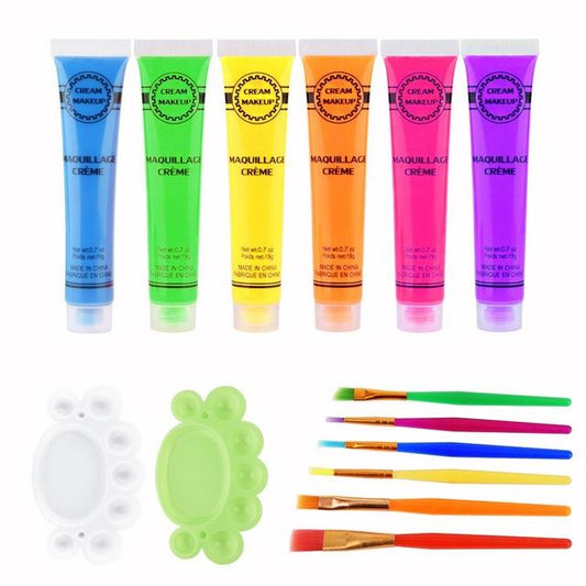 Uv Blacklight Reactive Face Body Glow Paint 6 Pack Kink Bdsm Fetish