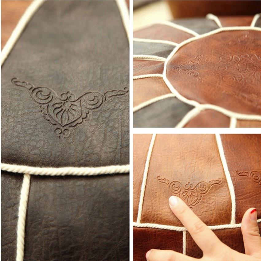 1 Sets of Hod Health & Home 1 Sets Of Moroccon Leather Pouf Cover