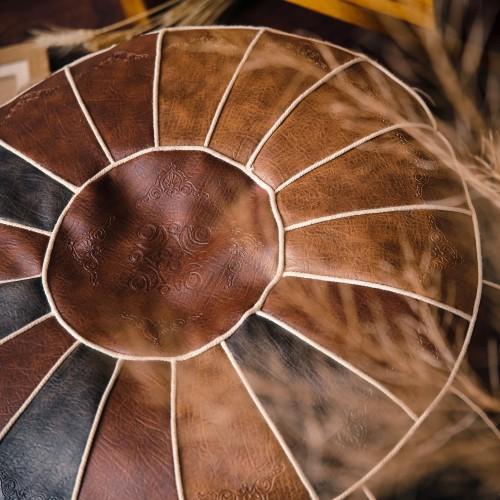 1 Sets of Hod Health & Home 1 Sets Of Moroccon Leather Pouf Cover