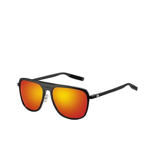 Aluminium Frame Red Black Polarized Sunglasses For Men Eye Protection