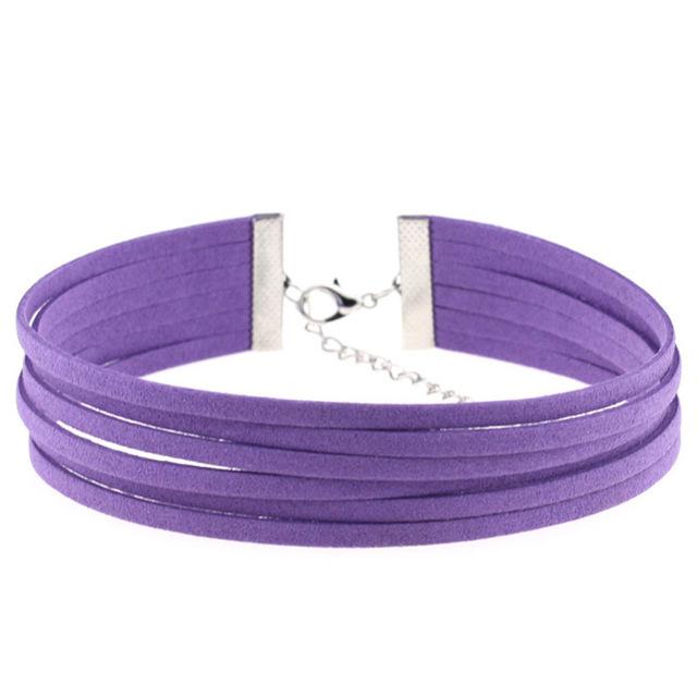 Bdsm Day Collar Colourful Velvet Choker Kink Fetish Dominant Submissive