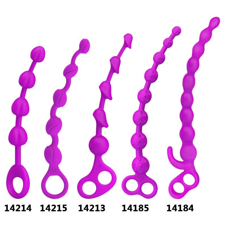 Silicone Anal Beads Chain Butt Plug Dildo
