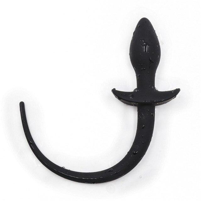 Black Silicone Puppy Tail Anal Plug Pet Play Bondage Kink Bdsm Fetish Restraints