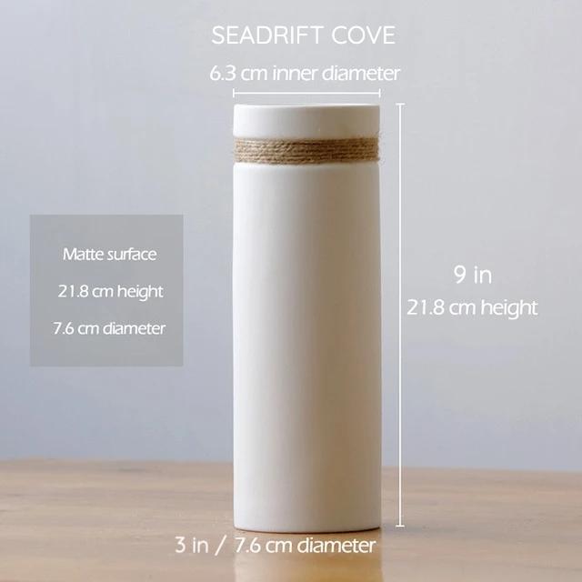 Boho Simple Coastal Ceramic Vases With Twine