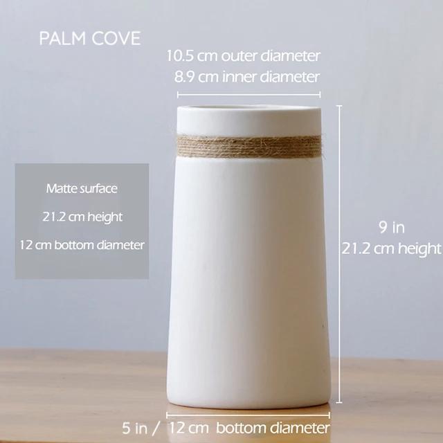 Boho Simple Coastal Ceramic Vases With Twine