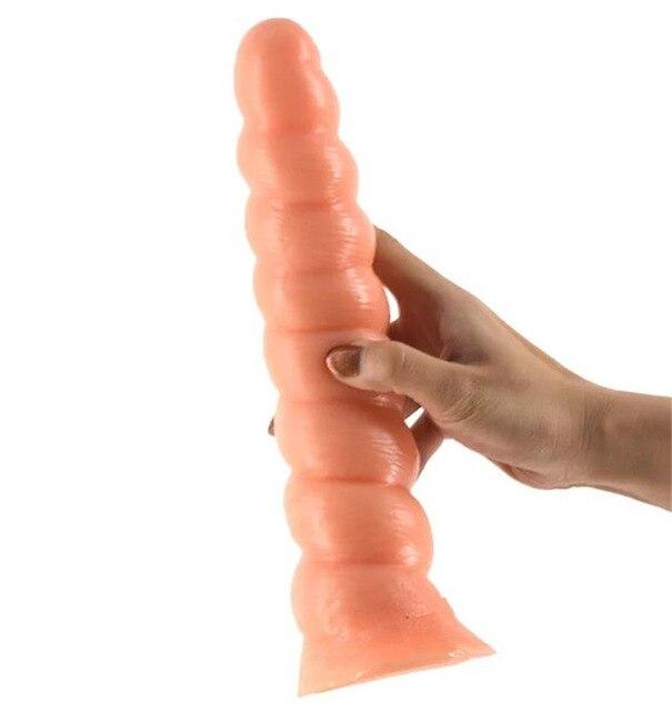 Thick Spiral Big Dildo Long Anal Plug Dong Suction Cup Masturbation Large