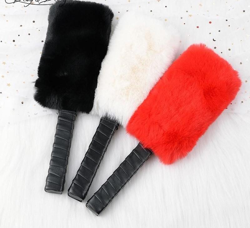 Black / Red White Purple Fur Paddle Bdsm Impact Play Spanking Fetish Kink