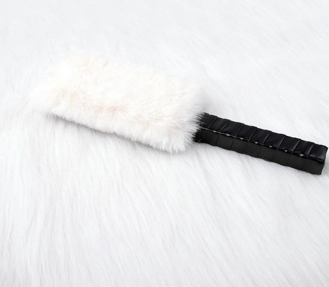 Black / Red White Purple Fur Paddle Bdsm Impact Play Spanking Fetish Kink