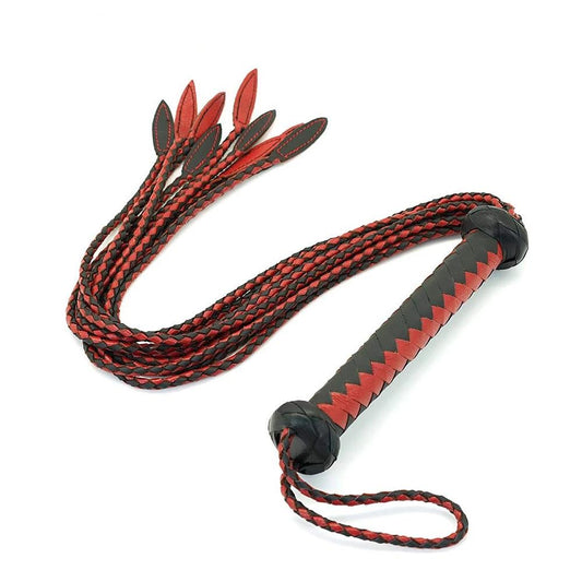 75Cm Braided Leather Flogger Bdsm Spanking Bondage