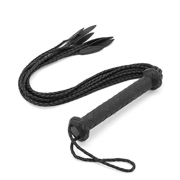 75Cm Braided Leather Flogger Bdsm Spanking Bondage