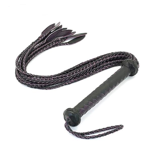 75Cm Braided Leather Flogger Bdsm Spanking Bondage