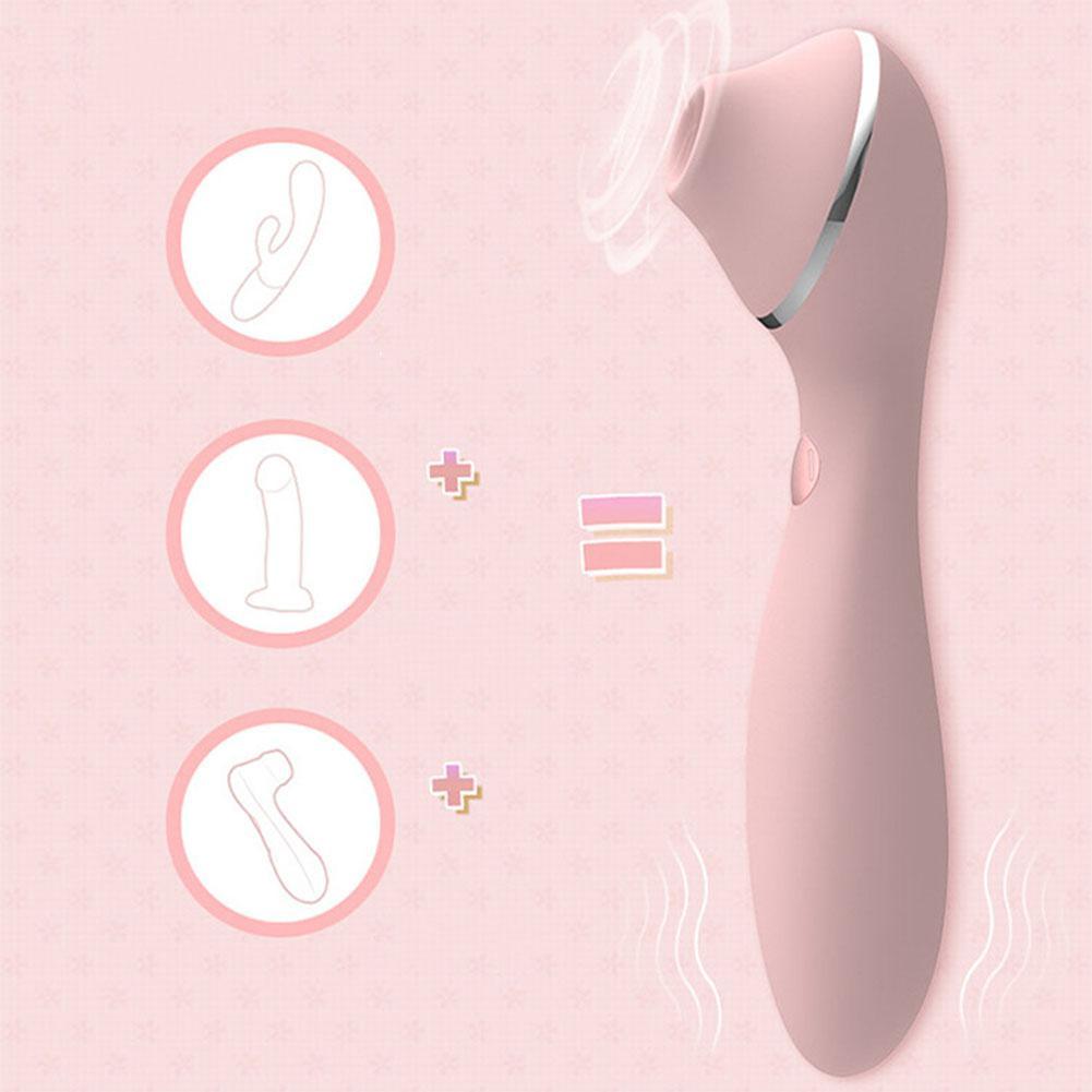 2In1 Rechargeable Clitoral Stimulator Suction Vibrator Sex Toy For Women