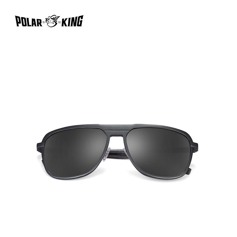 Aluminium Frame Gun Smoke Colour Polarized Sunglasses For Men Eye Protection