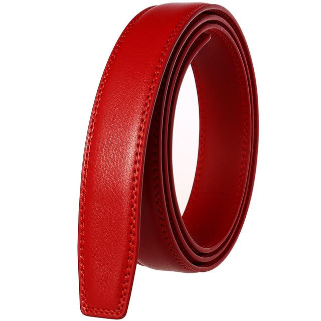 Black Red Real Leather Spanking Strap No Buckle Belt Bdsm Impact Fetish