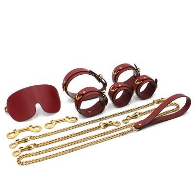 Bdsm Bondage Starter Kit Restraints Blindfold Collar Leash Cuffs