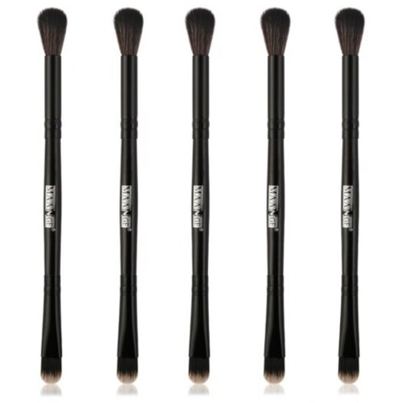 Professional 5Pcs Double Ended Eye Makeup Brush Set Black