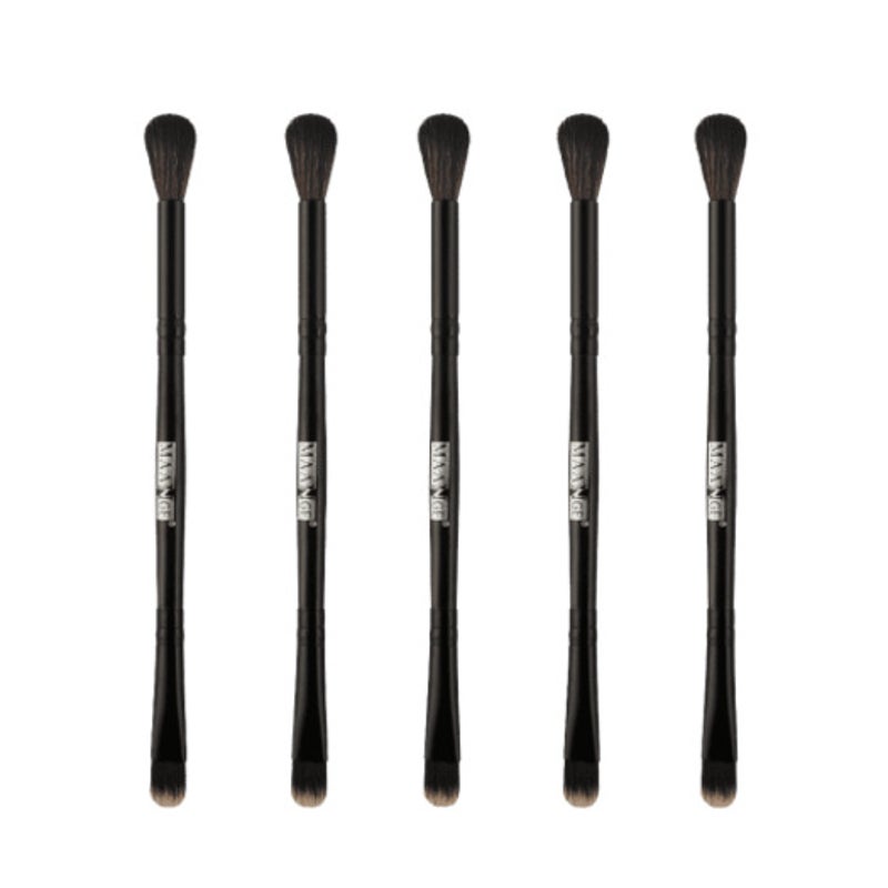 Professional 5Pcs Double Ended Eye Makeup Brush Set Black