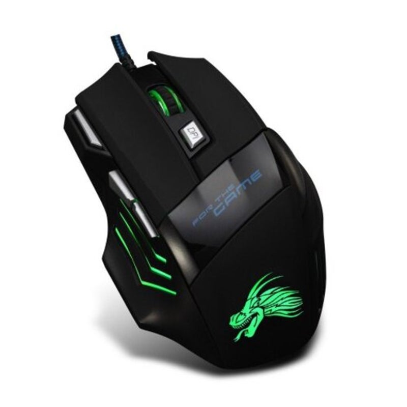 Professional 7 Buttons 5500Dpi Usb Optical Wired Gaming Mouse For Pc Laptop Mice Black