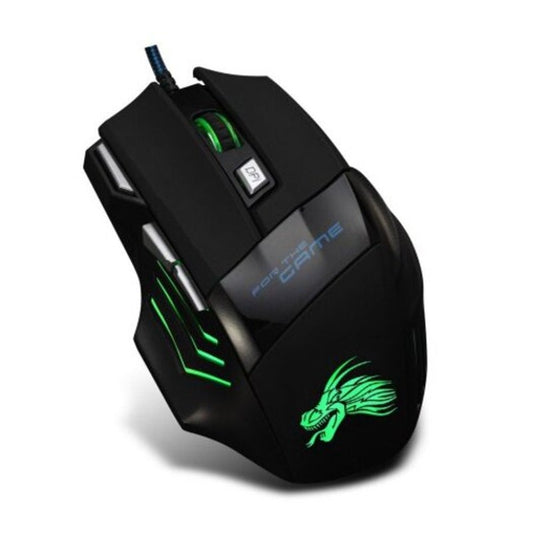Professional 7 Buttons 5500Dpi Usb Optical Wired Gaming Mouse For Pc Laptop Mice Black