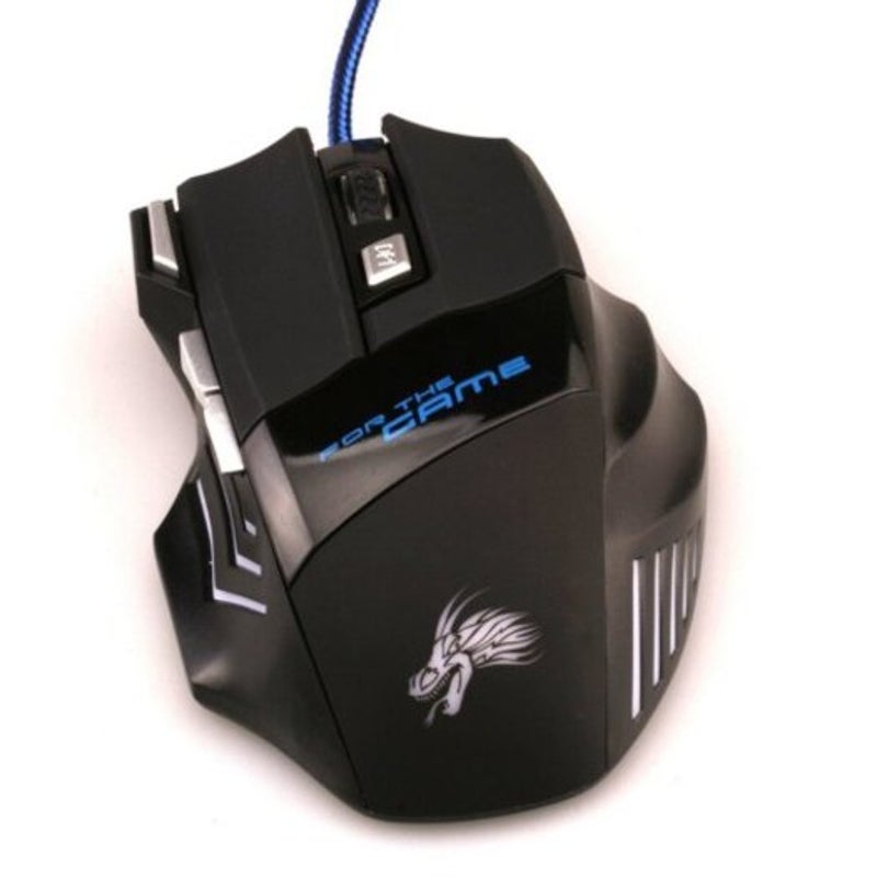 Professional 7 Buttons 5500Dpi Usb Optical Wired Gaming Mouse For Pc Laptop Mice Black