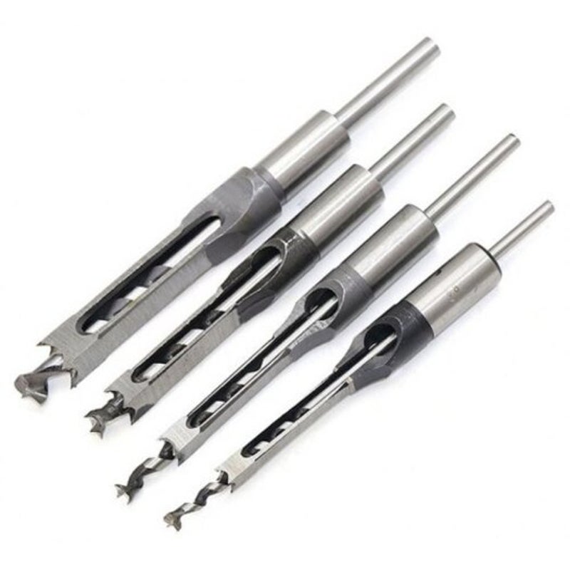 Professional Carpentry Reamer Square Hole Drill Bit Silver 8Mm