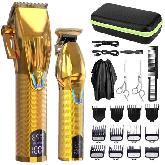 Professional Hair Clipper And Trimmer Kit For Men Cordless Haircut Beard Contour Grooming