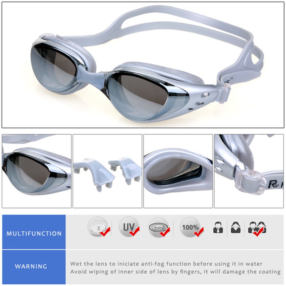 Professional Swimming Goggles Anti Fog Uv Plating Men Women Waterproof Silicone Glasses Adult Eyewear