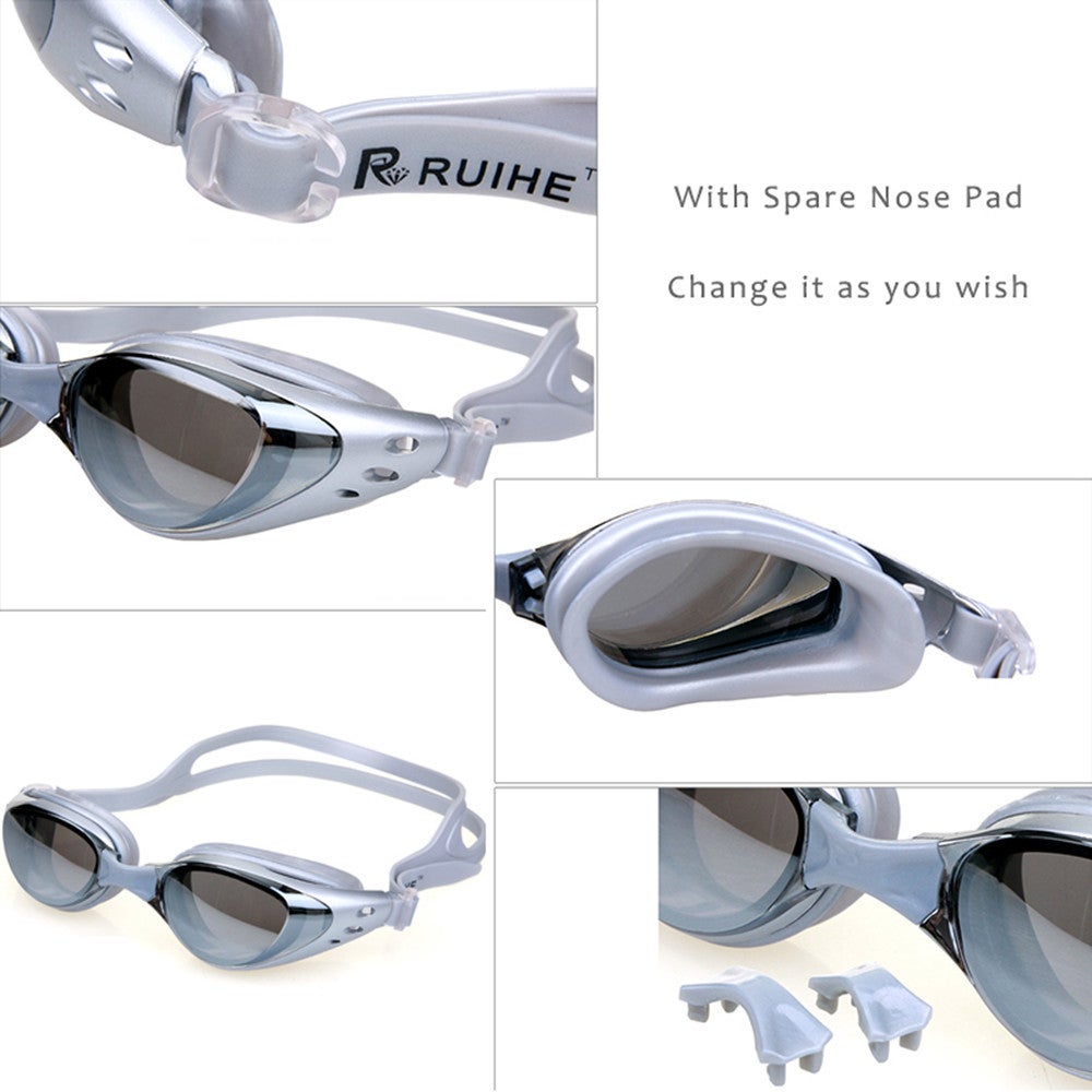 Professional Swimming Goggles Anti Fog Uv Plating Men Women Waterproof Silicone Glasses Adult Eyewear