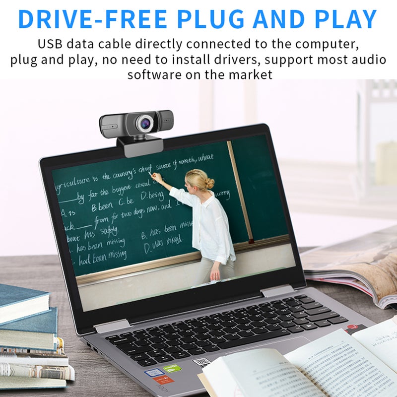 Professional Usb 1080P Web Camera Hd Live Webcam 120 Degrees Wide Angle With Double Microphone Webcameras For Pc Laptop