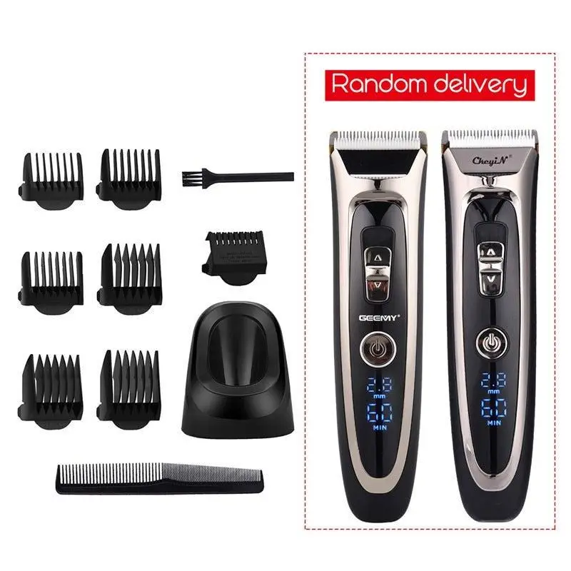 Professional Digital Hair Trimmer Rechargeable Electric Men's Clippers