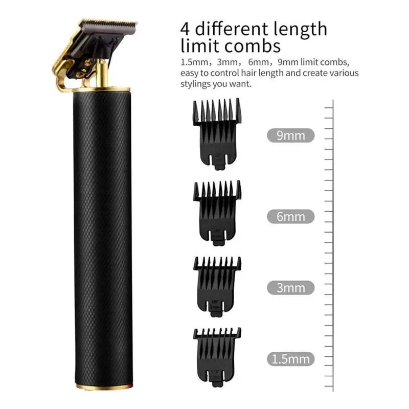 Professional Hair Trimmer Barber Clipper Usb Rechargeable Machine Cutting Beard Trimming For Men Styling Tools