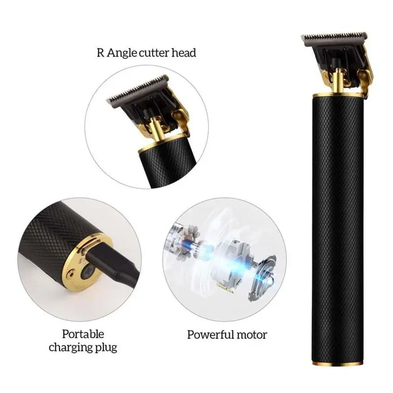 Professional Hair Trimmer Barber Clipper Usb Rechargeable Machine Cutting Beard Trimming For Men Styling Tools