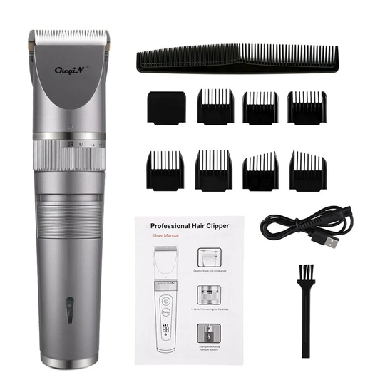 Professional Hair Trimmer Electric Clipper Ceramic Blade Rechargeable Razor Cutter Barber Machine