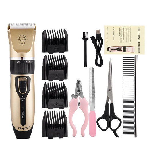 Professional Pet Dog Hair Trimmer Animal Grooming Clippers Machine Shaver Set