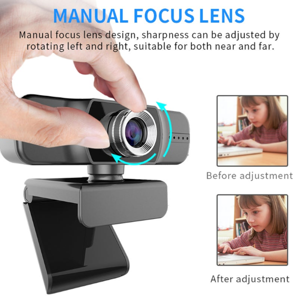 Professional Usb 1080P Web Camera Hd Live Webcam 120 Degrees Wide Angle With Double Microphone Webcameras For Pc Laptop