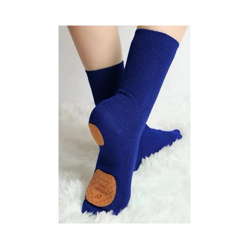 Professional Cotton Mid-Tube Dance Socks Non-Slip Silicone Indoor Fitness