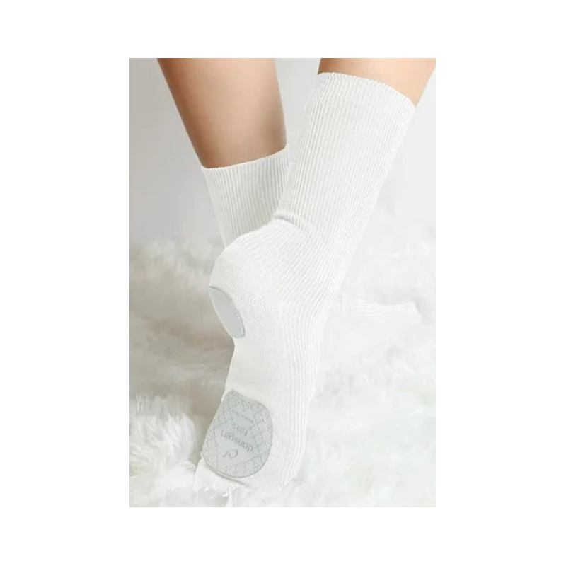 Professional Cotton Mid-Tube Dance Socks Non-Slip Silicone Indoor Fitness