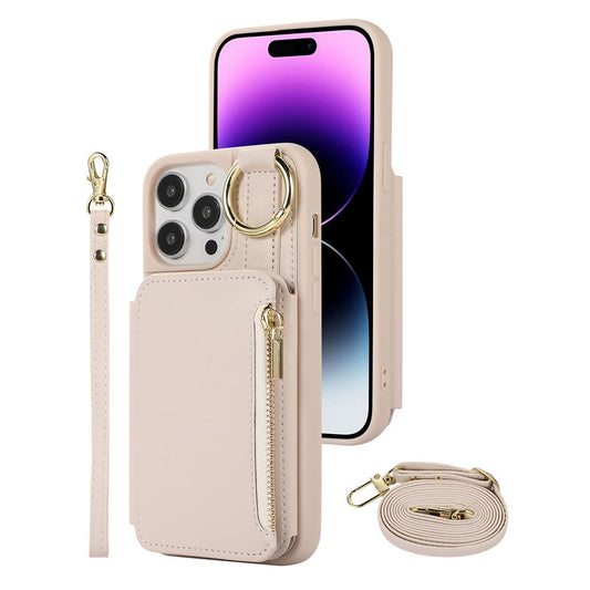 Pu Leather Phone Case Crossbody Cover Wallet Purse With Rfid Blocking Card Holder For Iphone 14 Series